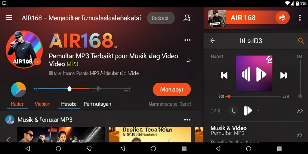 Tampilan antarmuka AIR168 yang sederhana dan fungsional.