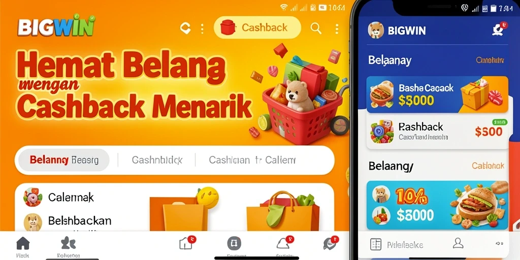 Antarmuka aplikasi BIGWIN yang sederhana dan efisien untuk cashback.