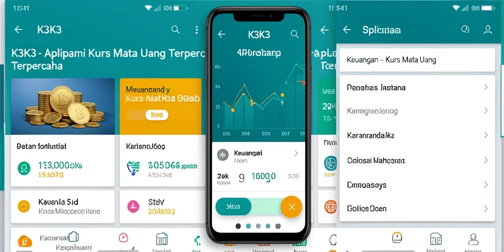 Tampilan antarmuka K3K3 yang modern dan intuitif untuk Kurs Mata Uang.