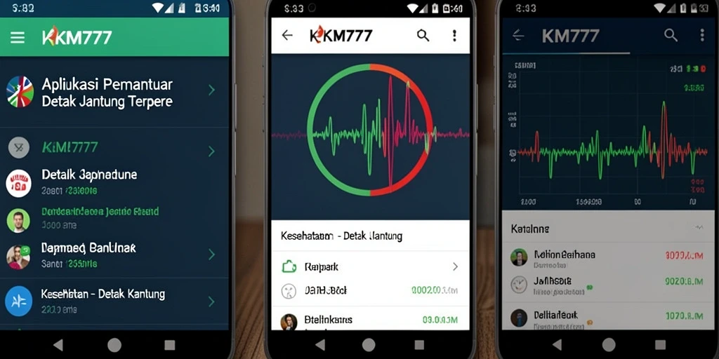 Tampilan antarmuka KM777 yang intuitif dan informatif.