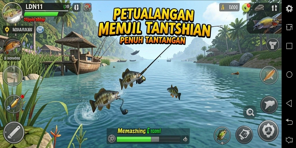 Antarmuka LDN11 yang intuitif dan menarik saat memancing.