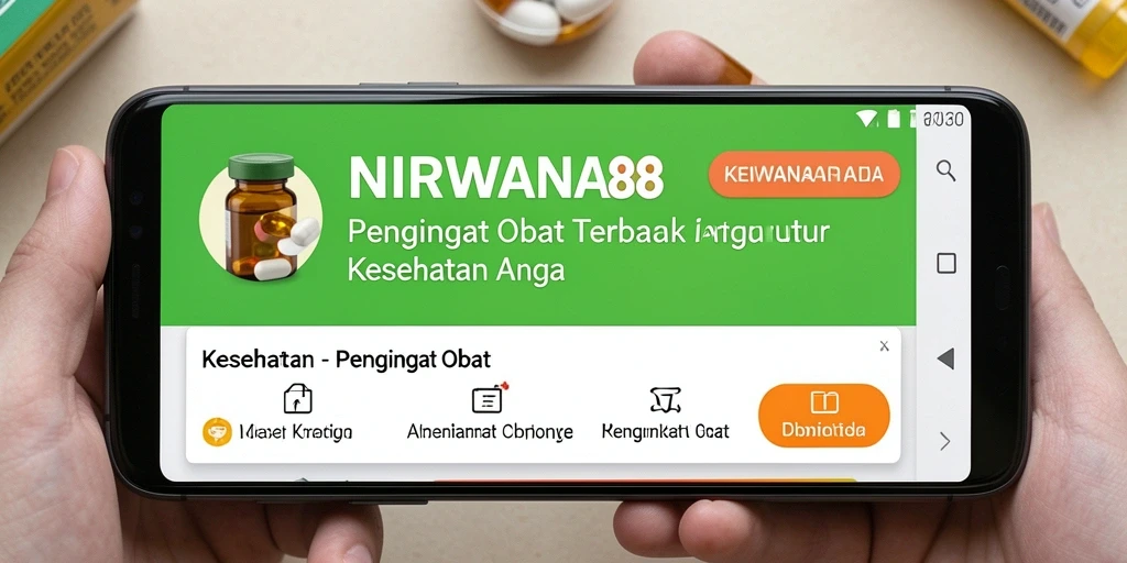 Antarmuka NIRWANA88 menampilkan pengingat jadwal obat yang jelas.