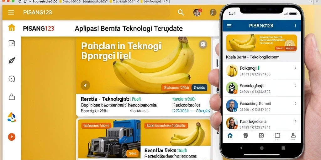 Tampilan antarmuka PISANG123 yang menarik dan informatif.