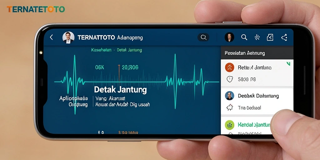 Antarmuka TERNATETOTO yang intuitif untuk pemantauan detak jantung.